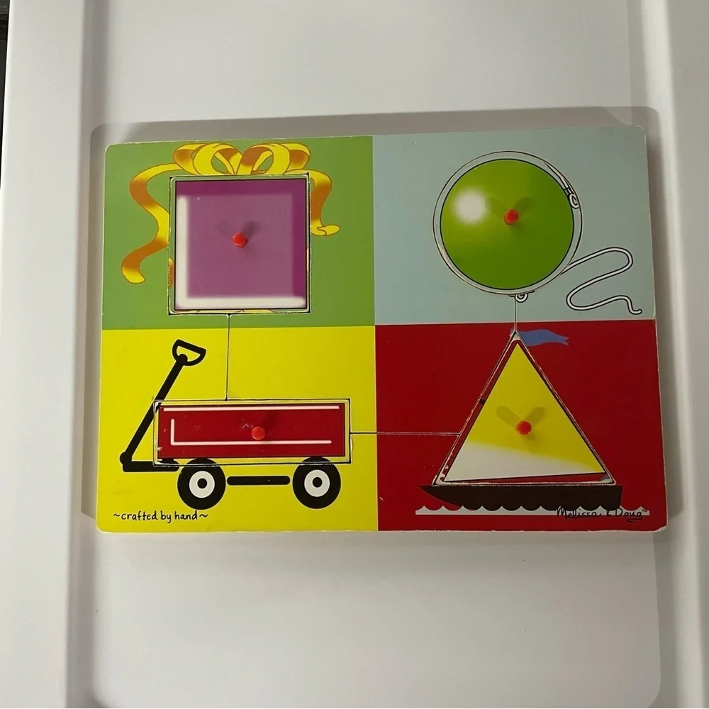 Melissa & Doug Set of 2 Puzzle Boards: Zoo animals and shapes